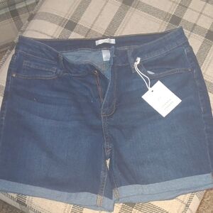 LC Lauren Conrad Dark Blue Jean Shorts